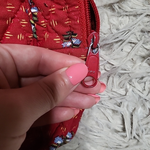Vintage Retired Pattern Vera Bradley Provincial Red Small Bowling Bag Purse Y2K - Picture 4 of 13